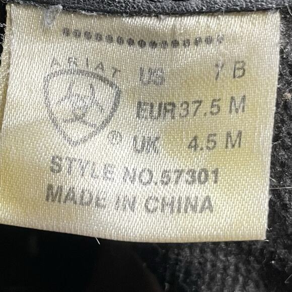 Ariat Boots Paddock Scout Zip Cap Toe Ankle Black Womens Size 7 B Western - Picture 8 of 11